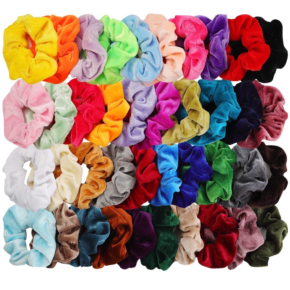 10 Velvet Hair Scrunchies VSCO No Damage Hair Band